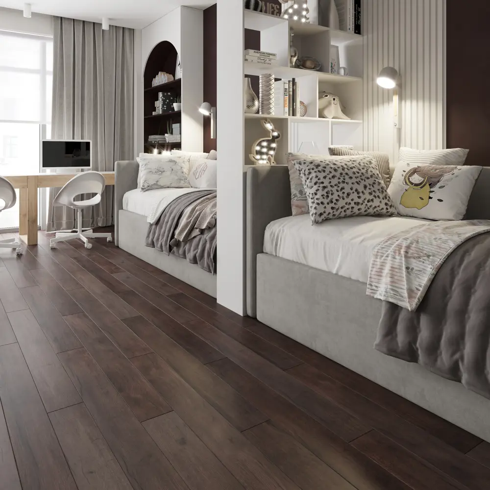 91033995 Ламинат AlixFloor Natural Line Дуб кабинный темный 33 класс толщина 12 мм с фаской 1.342 м² STLM-0451035