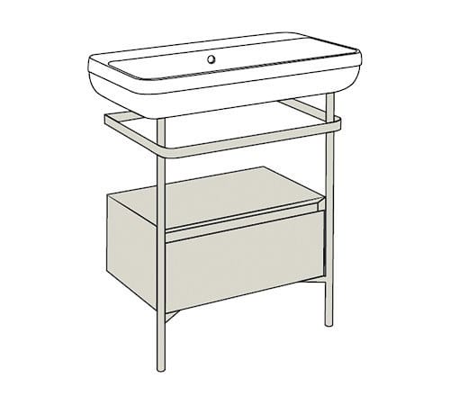 Напольная раковина из нержавеющей стали и дерева Axa Legacy ARCH-00123891 - Вид №14