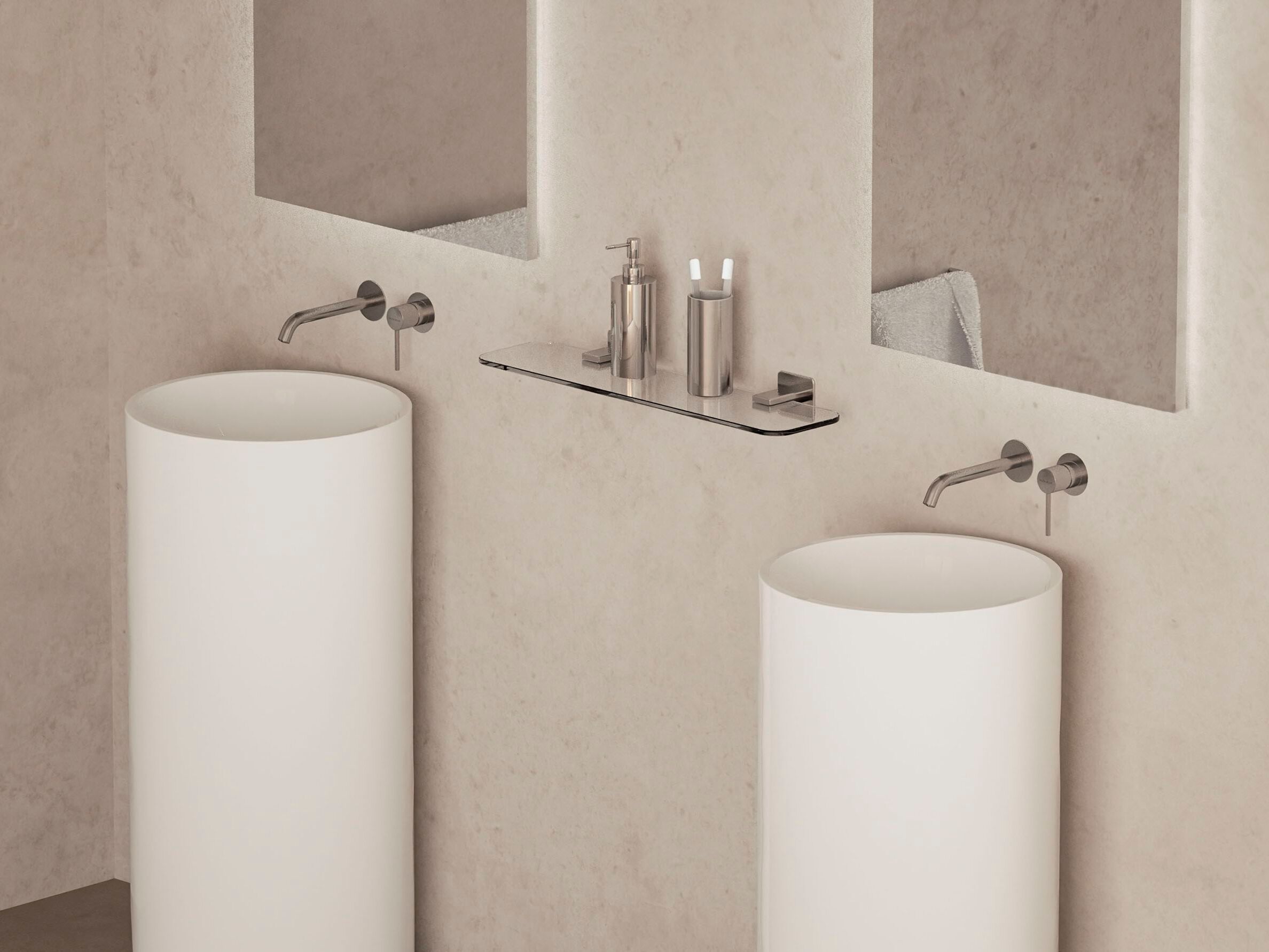 2 отверстия настенный однорычажный смеситель для раковины GUGLIELMI RUBINETTERIE Sprint ARCH-00091465 - Вид №1