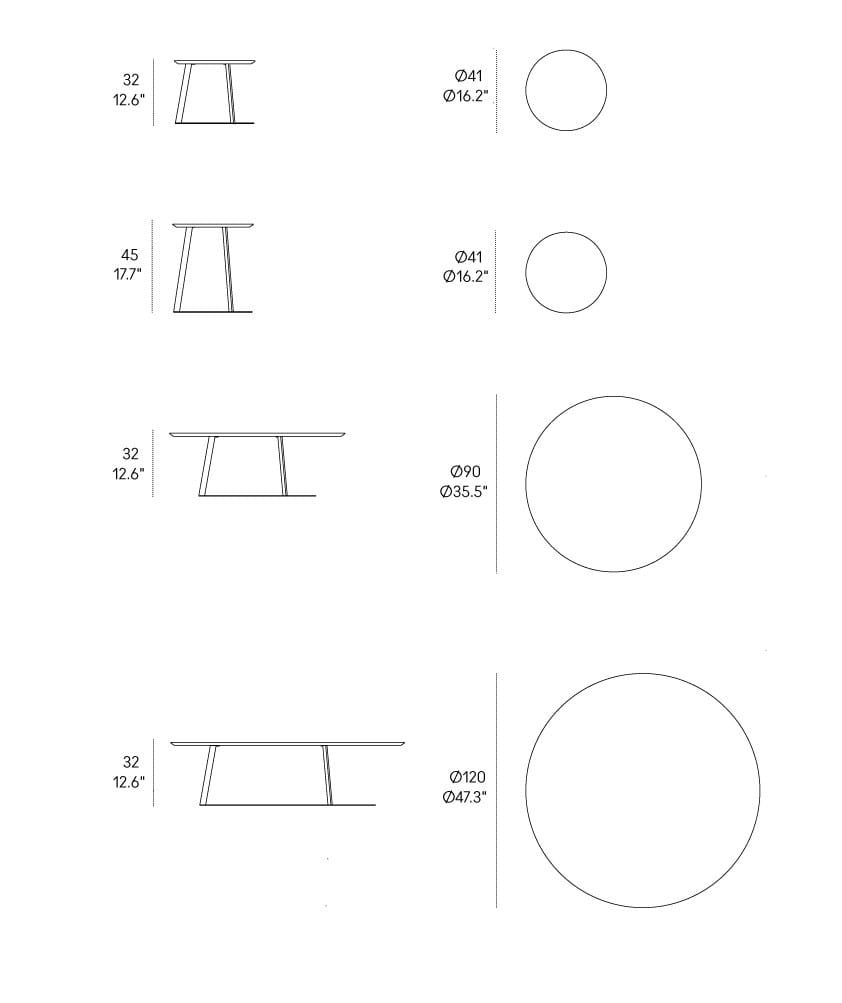 Круглый деревянный журнальный столик для гостиной Casamania & Horm Albino Family ARCH-00077887 - Вид №9