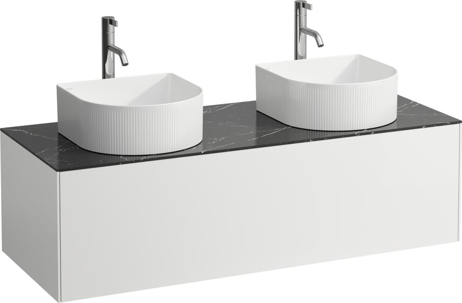 H4054280341431 Шкафчик, 1 ящик, совместим с раковиной-чашей 812340, 812341, 812342, 812343, с отверстием слева и справа, с отверстиями под смесители LAUFEN PRO - Вид №3