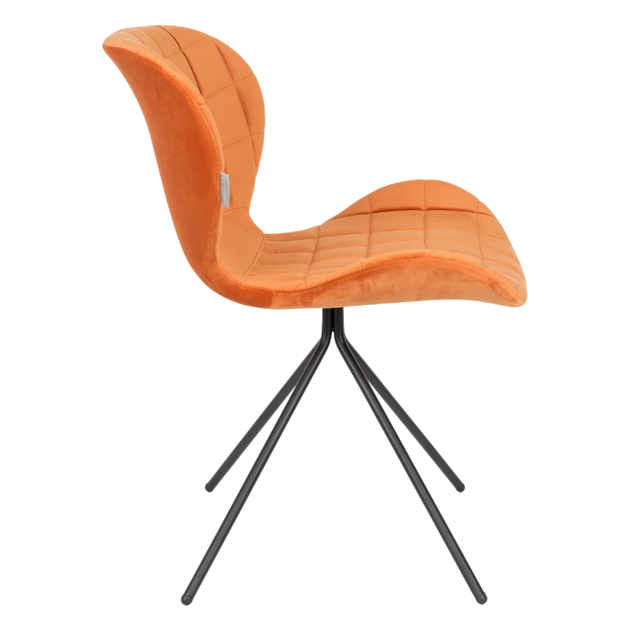 Стул OMG Velvet оранжевый Zuiver 1100367 - Вид №3