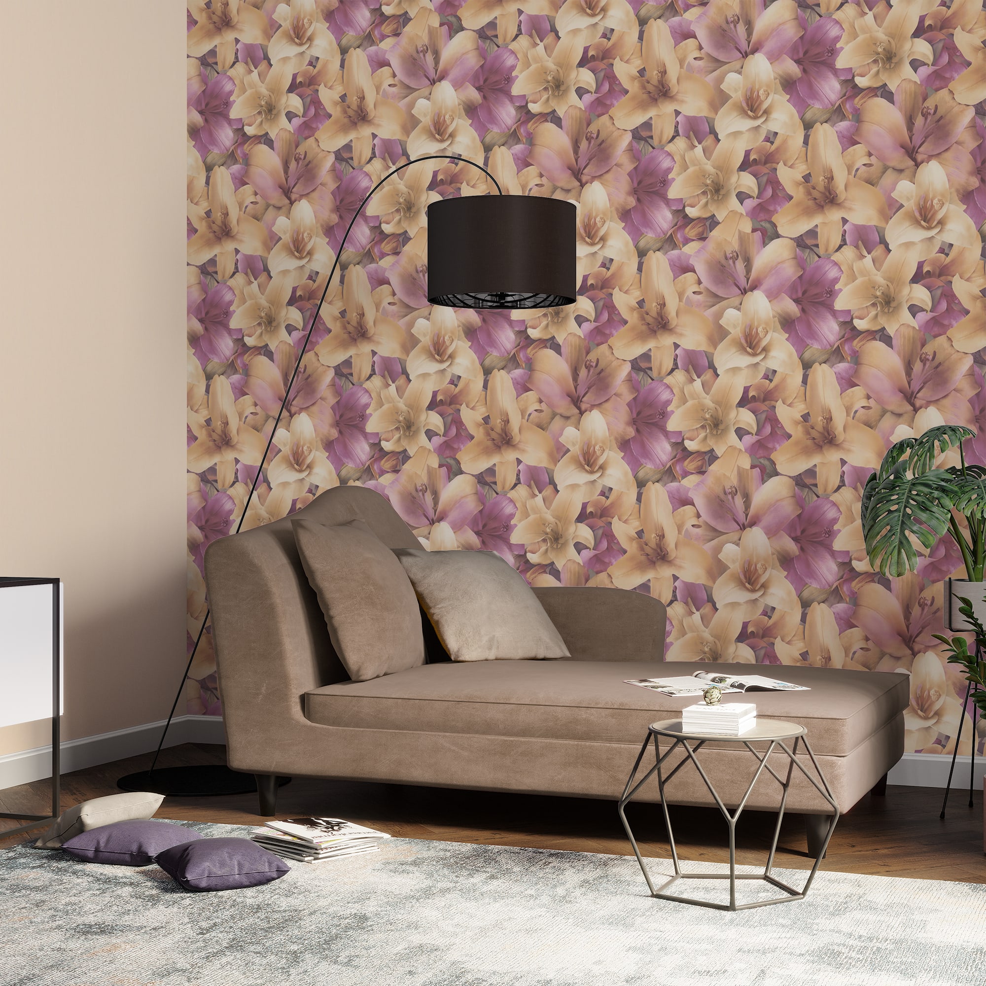 82912531 Обои флизелиновые бежевые 1.06 м PP71462-21 Lilium Santreyd - Вид №3