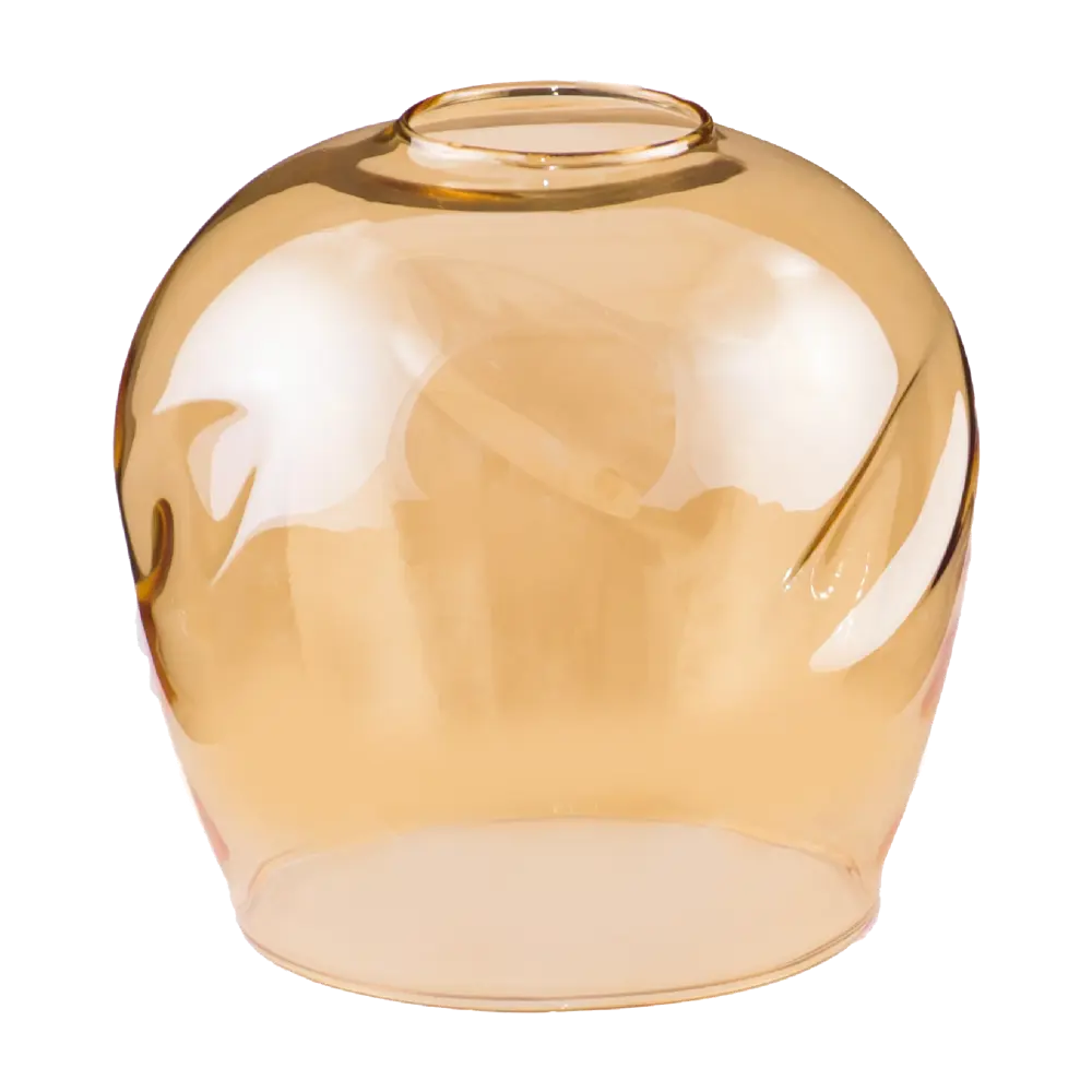 Плафон для люстры Nina Glass Ладера E27 мятый стеклянный цвет янтарный STLM-2045364