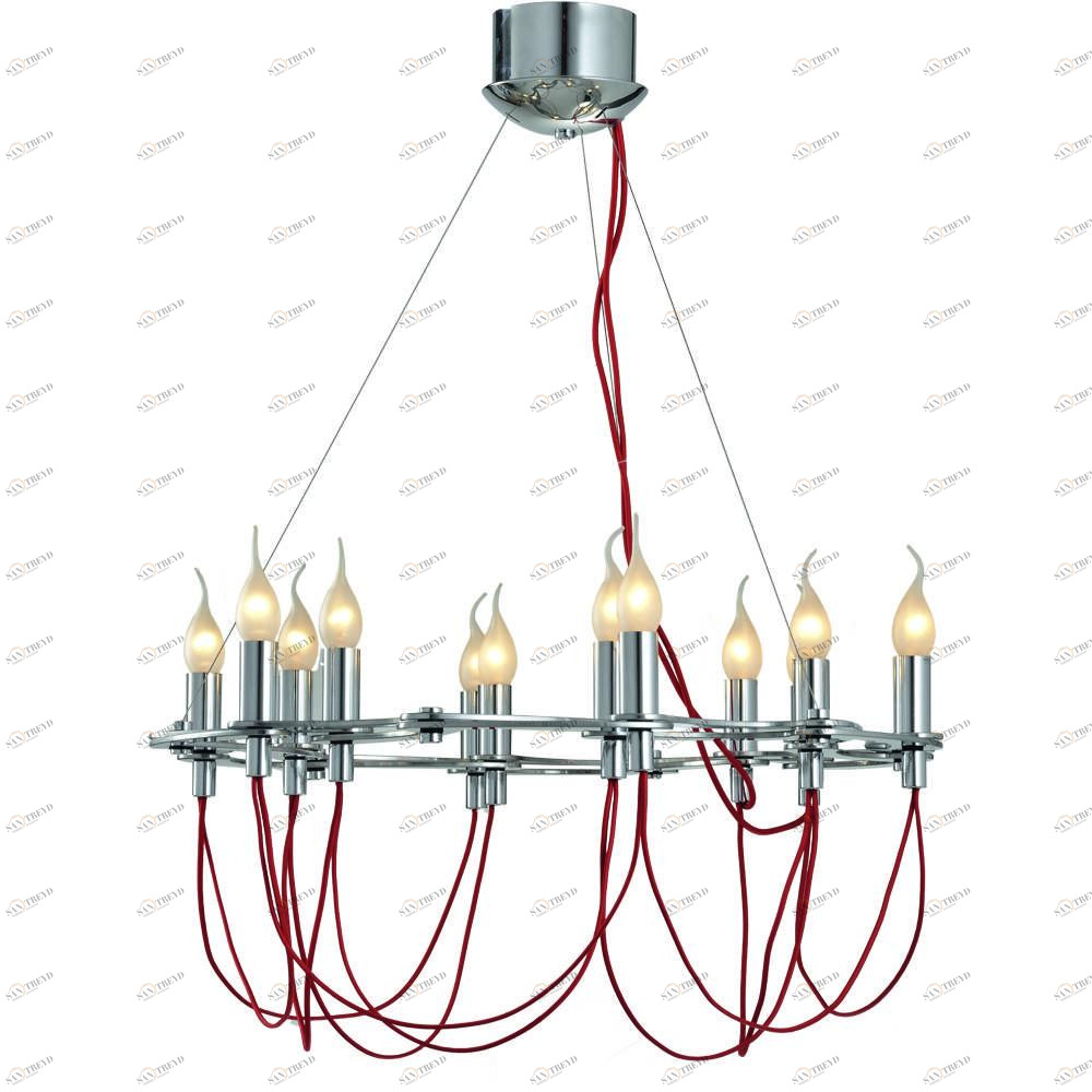 Подвесная люстра Divinare Capillari 8777/02 LM-12 красная DIVINARE ДИЗАЙНЕРСКИЕ, CAPILLARI 074958 Красный 