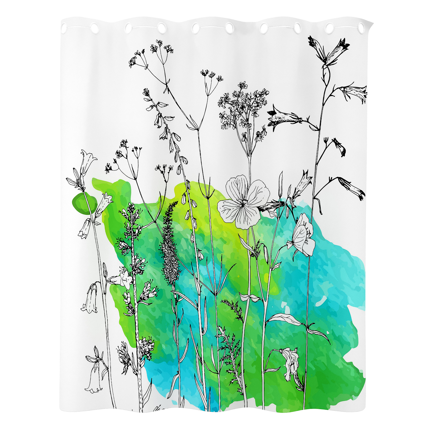 SC-39103 Dill Шторка для ванной WasserKRAFT  - Вид №1