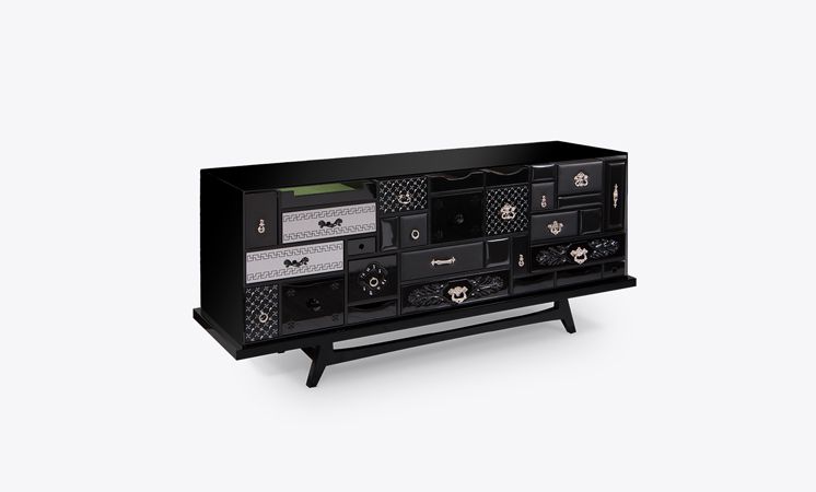 0-076 Черный буфет Mondrian  Boca Do Lobo  - Вид №16