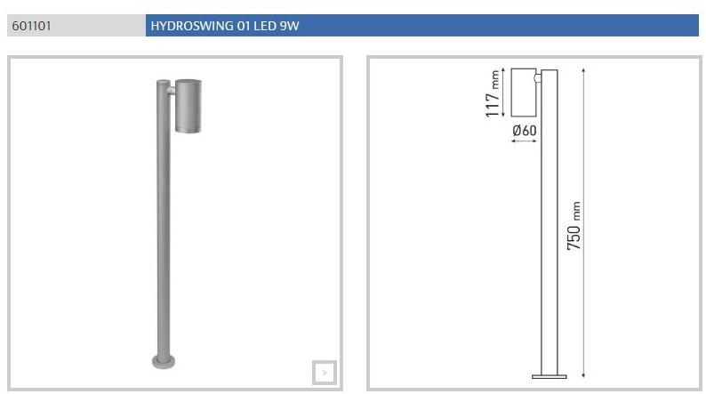 PUK Светодиодный столбик из анодированного алюминия для общественных мест sun-id-1512876 - Вид №3