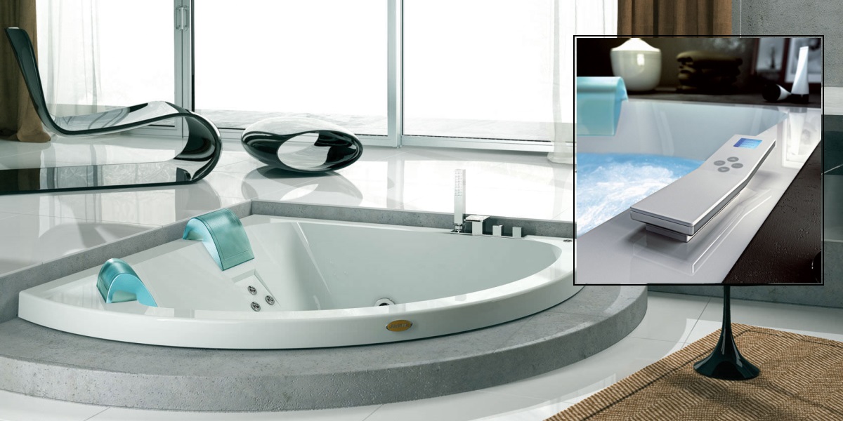 Ванна с гидромассажем "HYDRO FRIENDLY" Aquasoul Corner 155 встроенная 9443-697 Jacuzzi 9443697 - Вид №1