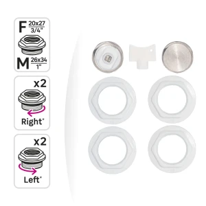 Монтажный комплект для радиатора MONLID 1"x3/4" сталь белый 7 шт. 89374502 STLM-2119978