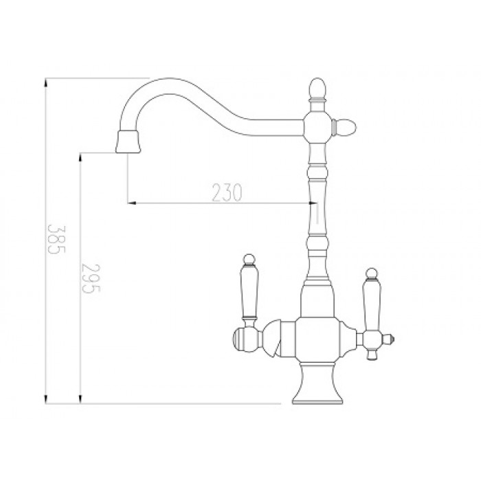 Zorg ZR 336 YF-50 Br Смеситель для кухни Zorg 360х230  - Вид №2