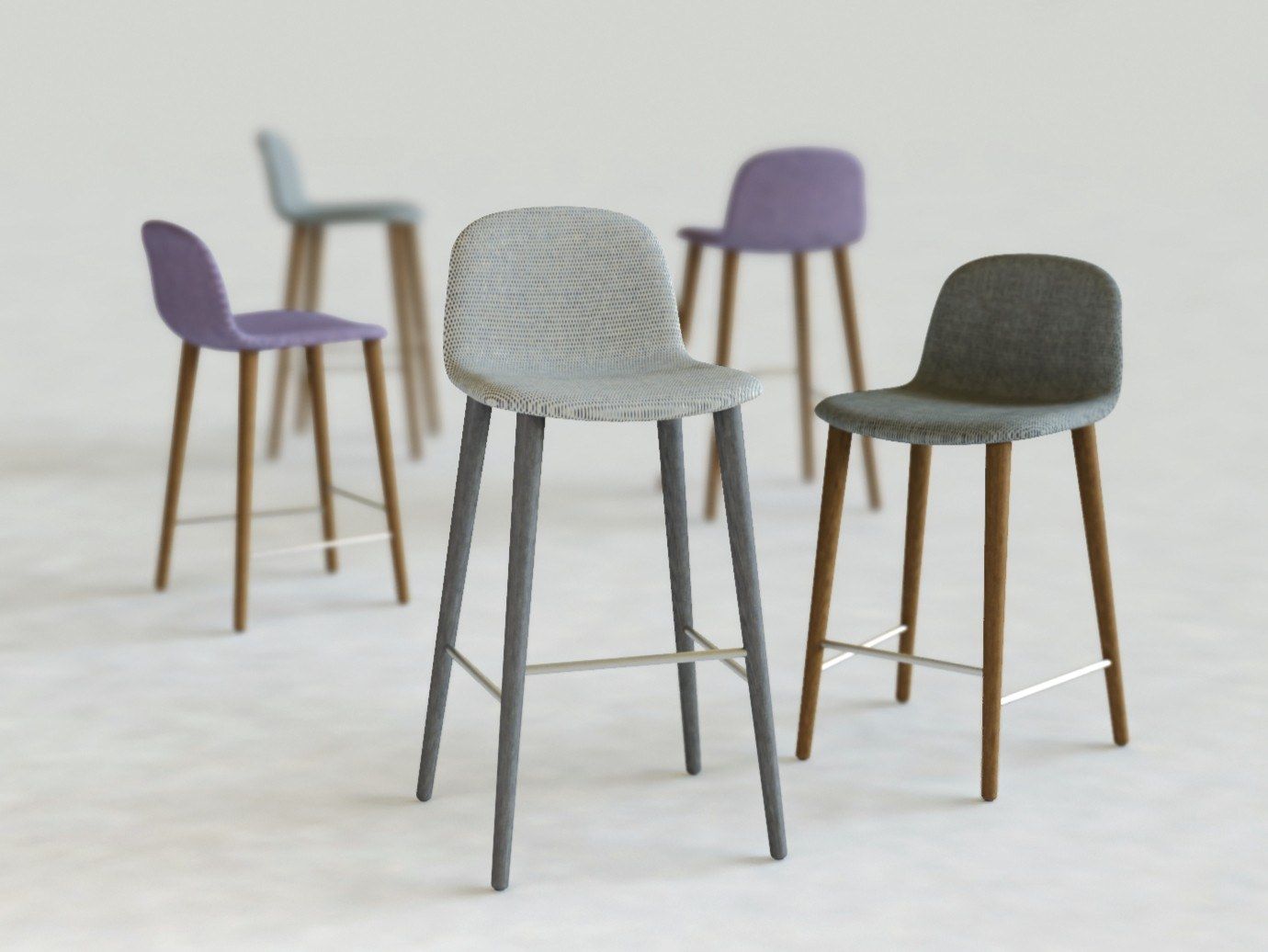 Высокий тканевый стул со спинкой JOB’S Вакх ARCH-00128592 - Вид №6