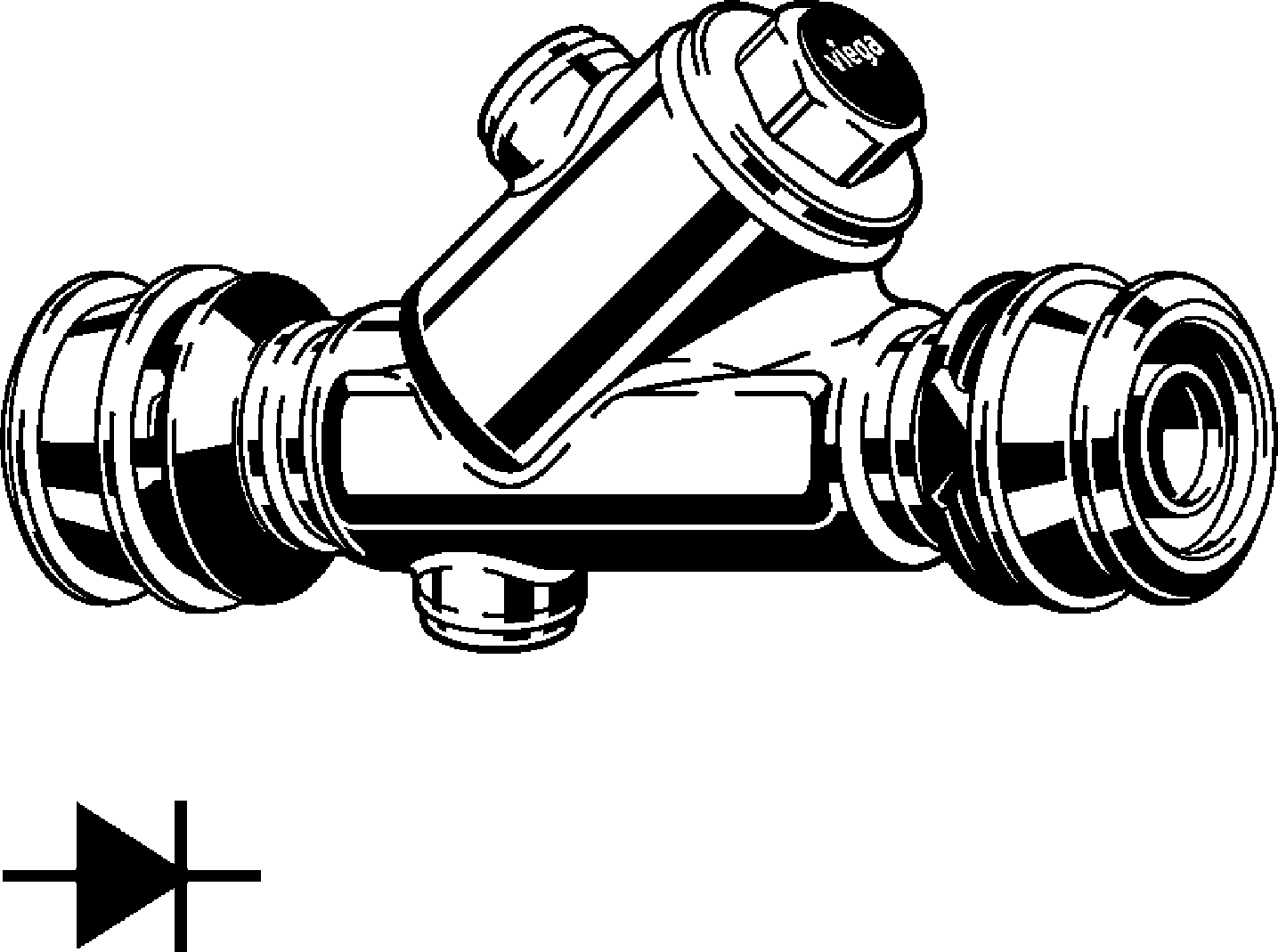 Трубопроводные системы  Easytop системные вентили  Запорные клапаны VIEGA 758 288 Модель 5339.4 Santreyd  - Вид №1