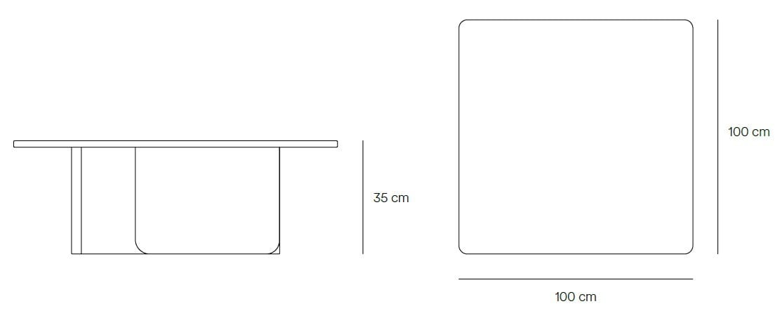 Низкий квадратный журнальный столик из ясеня TEULAT Arq ARCH-00140789 - Вид №12