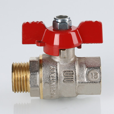 S.218.04 Кран шаровой ENOLGAS BASIC с ручкой «бабочкой» и внутренней/наружной резьбой Valtec 1/2"  - Вид №4