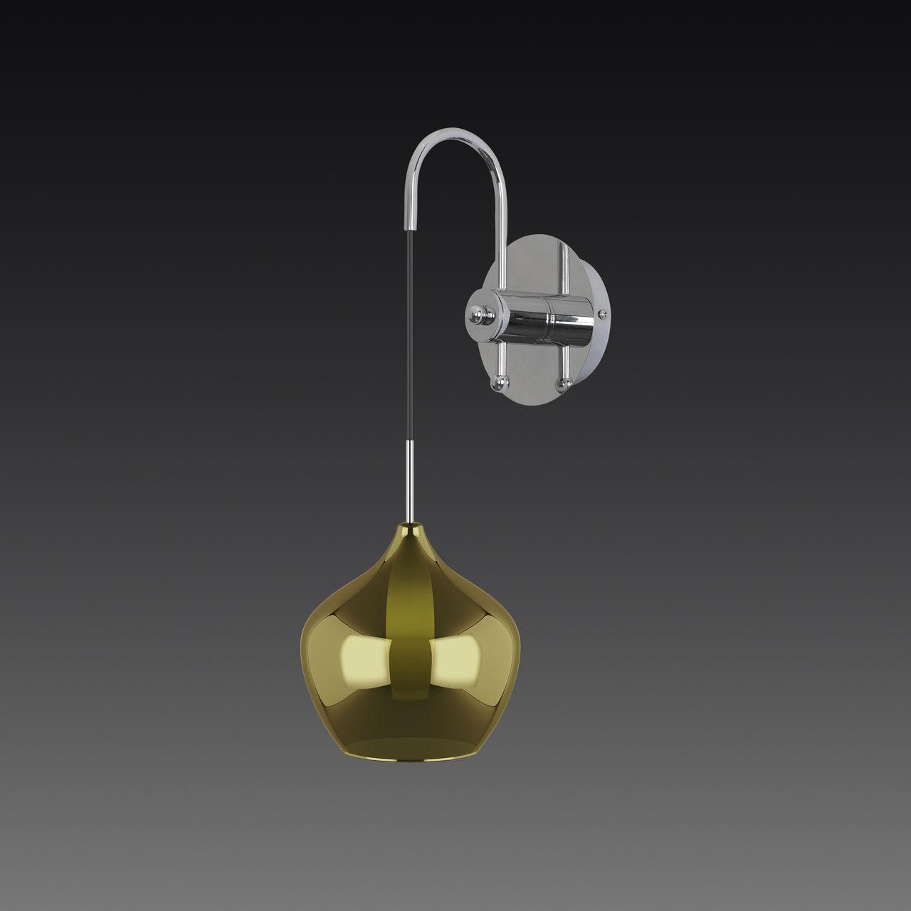 Бра Lightstar Pentola 803548 Зелёный LIGHTSTAR  078625 Зеленый;прозрачный;серебро  - Вид №1