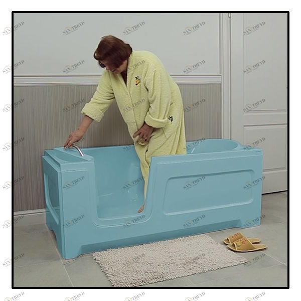 Ванна с дверцей Akcjum Relax 160-80-LH-G лежачая левосторонняя голубая RELAX16080LHG