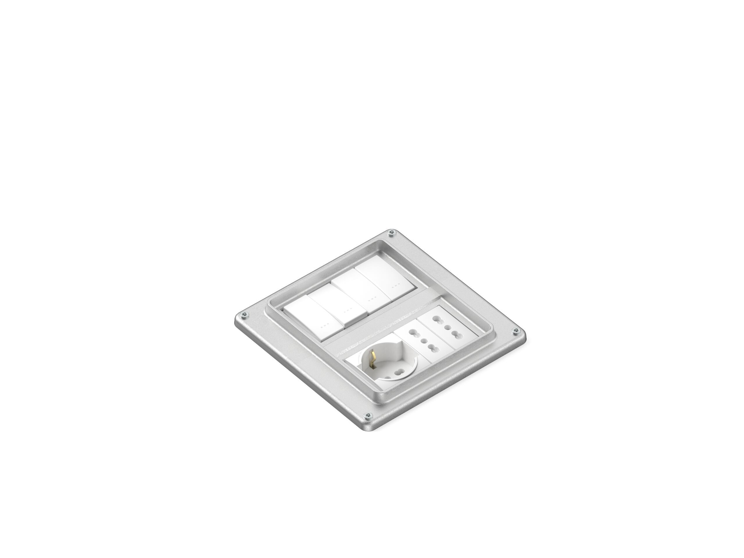 Пластина для розеток и выключателей из натурального алюминия Genuit Silver ARCH-00127912 - Вид №22