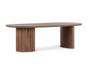 Овальный журнальный столик из манго