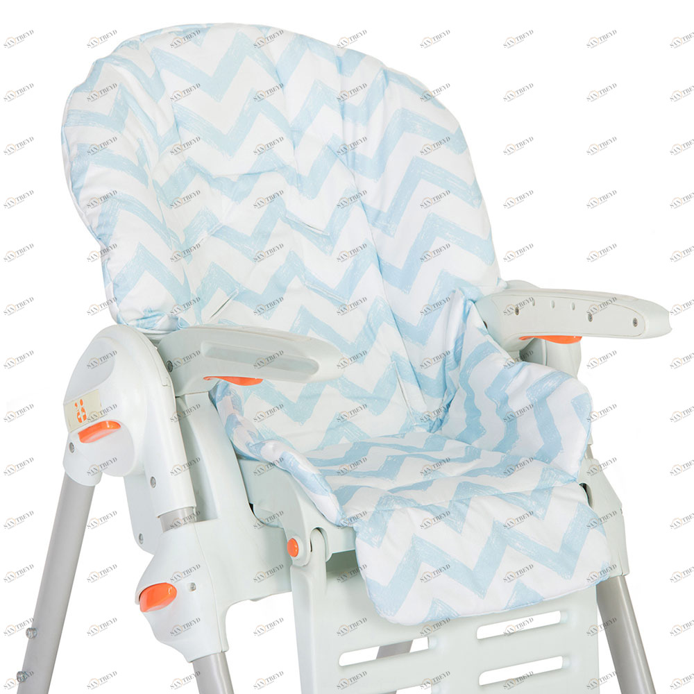 Съемный чехол для стульчика для кормления Blue Zigzag VAMVIGVAM BLUE ZIGZAG 281635 Голубой Santreyd 