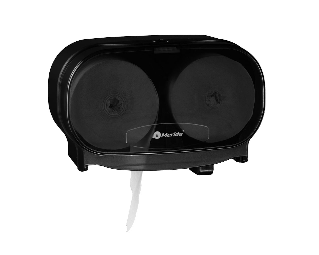 BEC301 Контейнер для двух рулонов туалетной бумаги без сердцевины ONE, АБС-пластик, черный Merida  - Вид №1