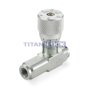 Гидравлический дроссель однонаправленный, 1/4", BP/BP, сталь, TL1WHT1/4FF TITAN LOCK