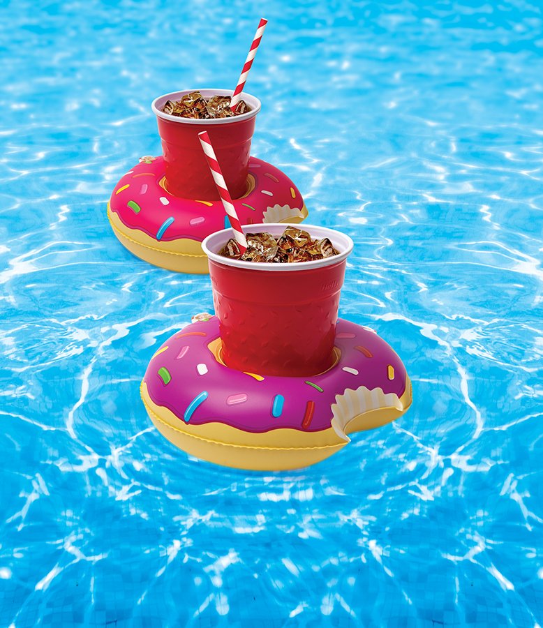 Набор подстаканников для бассейна donut 3 шт BIGMOUTH ДИЗАЙНЕРСКИЕ 299848 Бежевый;коричневый  - Вид №11