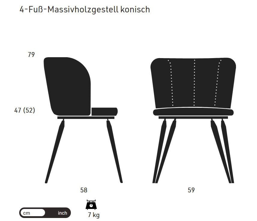 Мягкий стул для ресторана KFF Gaia Line ARCH-00151172 - Вид №6