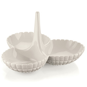 199200156 Менажница tiffany, D36 см, молочно-белая Guzzini