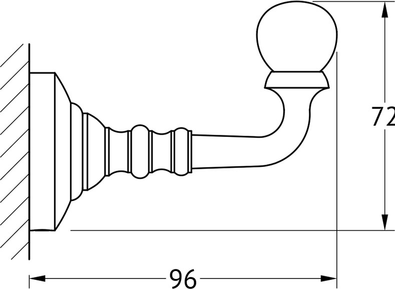 STI 001 Крючок 3SC STILMAR CHROME Treesseci 3SC - Вид №1