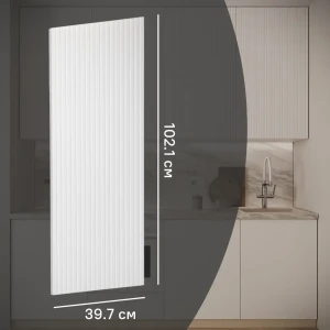 Konsensa Висла - фасад кухонный белый МДФ с рейками 39.7x102.1 см 89385081