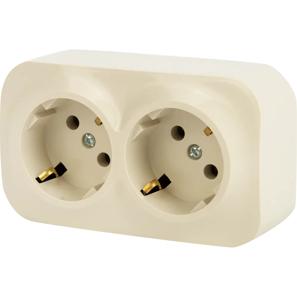 Двойная розетка Legrand Quteo для открытого монтажа с заземлением 84793454 STLM-1102083 - Вид №1