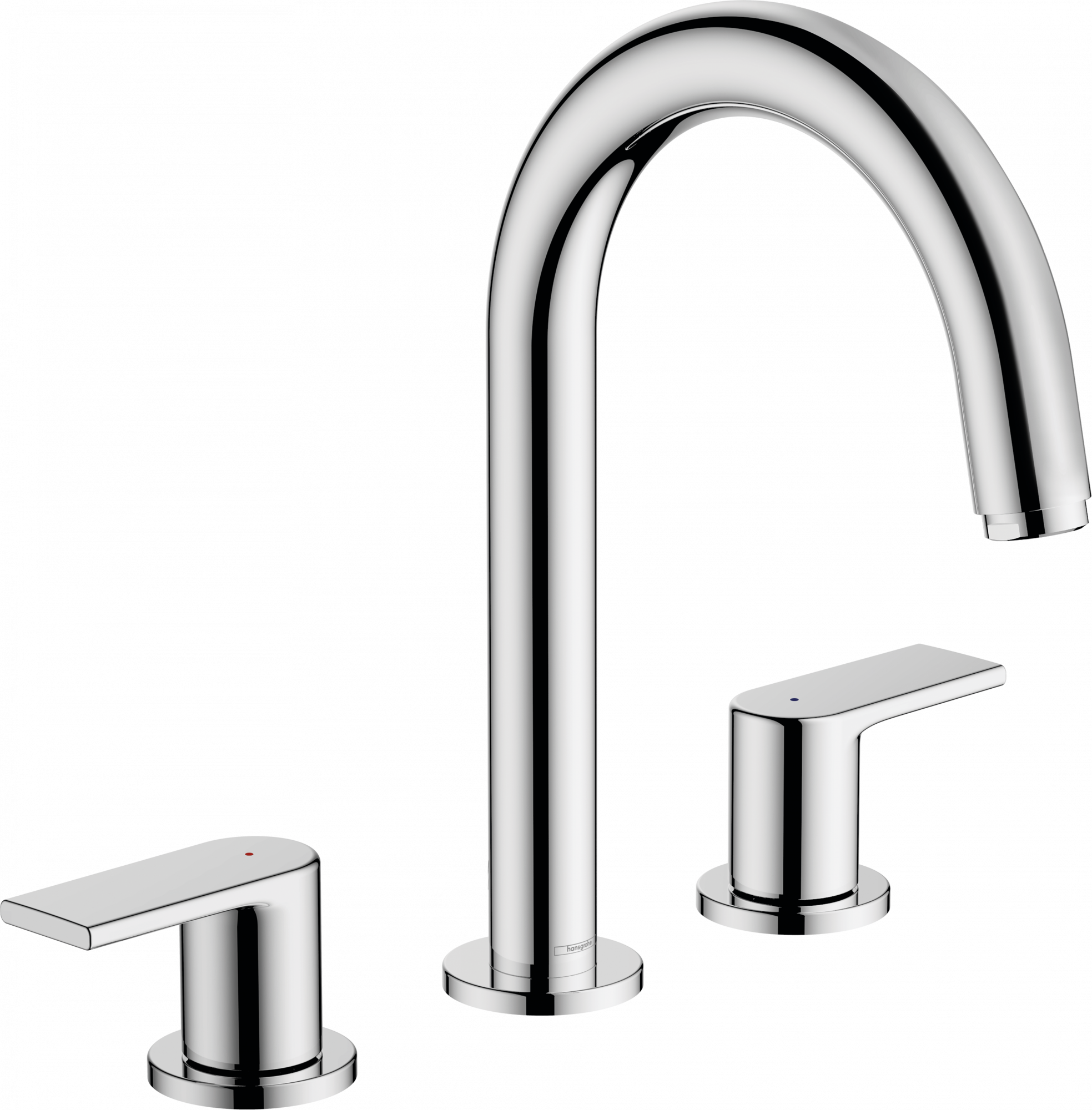 71563000 Vernis Shape Смеситель для раковины на 3 отверстия со сливным гарнитуром Hansgrohe 