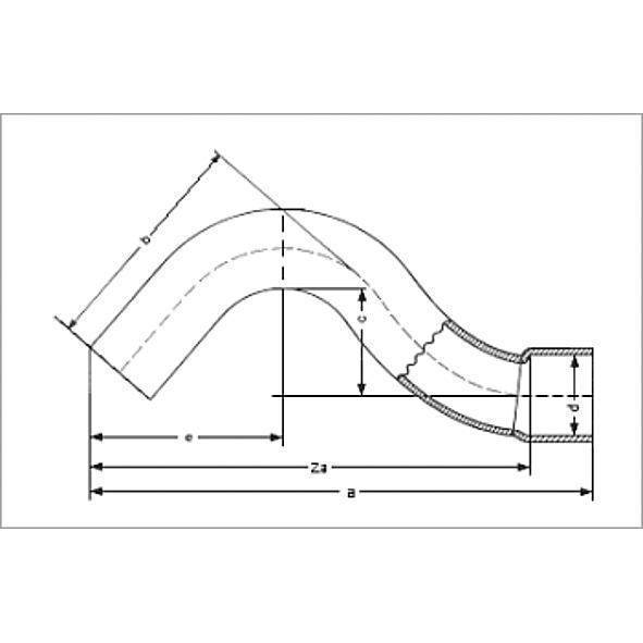 1508618 SANHA 5086 обвод ВП-НП, медь 18 мм  - Вид №1