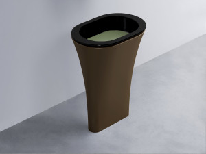 AMLA65-N+AMPILO-AG+AMCOLO-CA Раковина Amedeo Ovale отдельностоящая cielo Enjoy + Amedeo