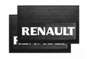 16479154 Брызговик задний 580*360*7 RENAULT, резина, объемный, белая надпись, к-т DA-02186 Дали-Авто