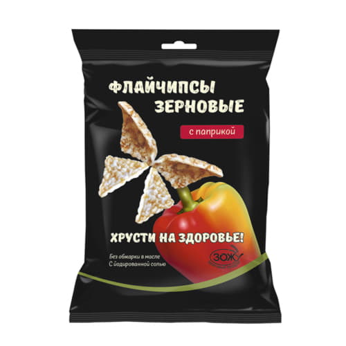 Флайчипсы зерновые с паприкой 40 г Santreyd 13127
