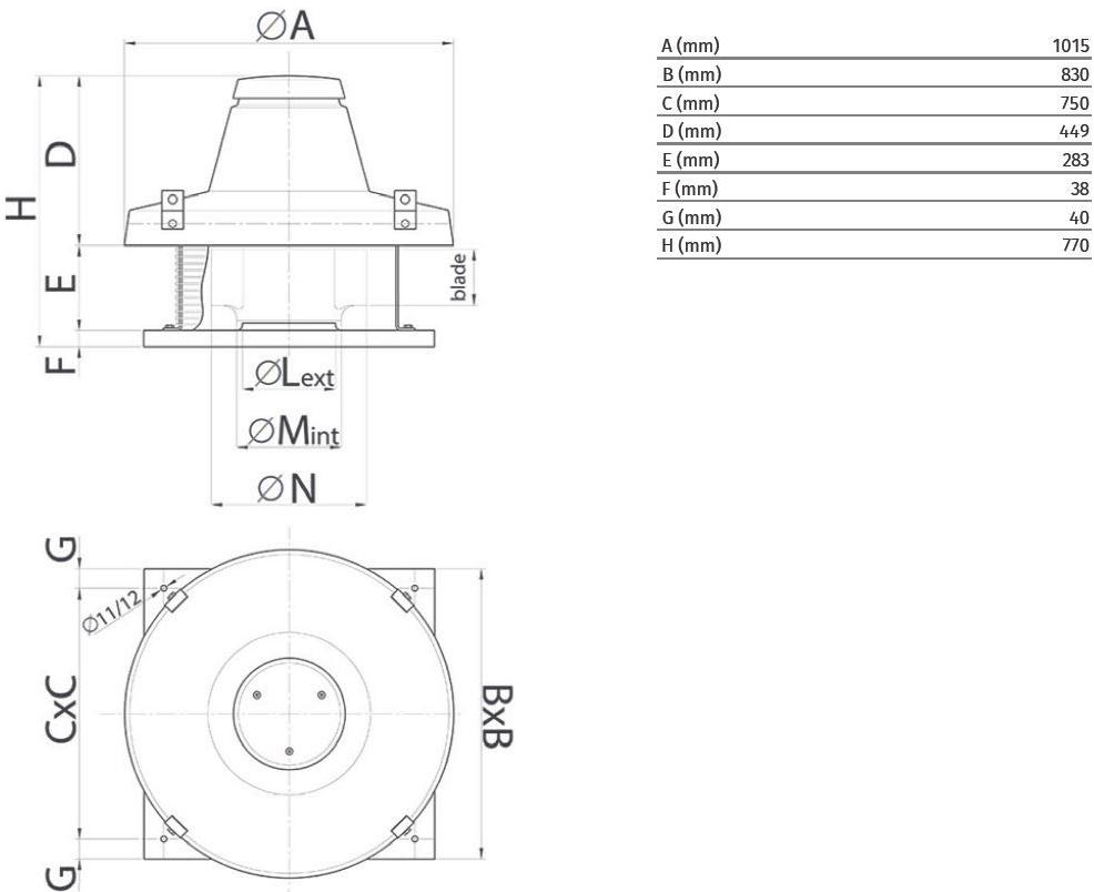 Vortice Центробежный потолочный вентилятор с радиальным выпуском Torrette tr-e 15071 - Вид №1