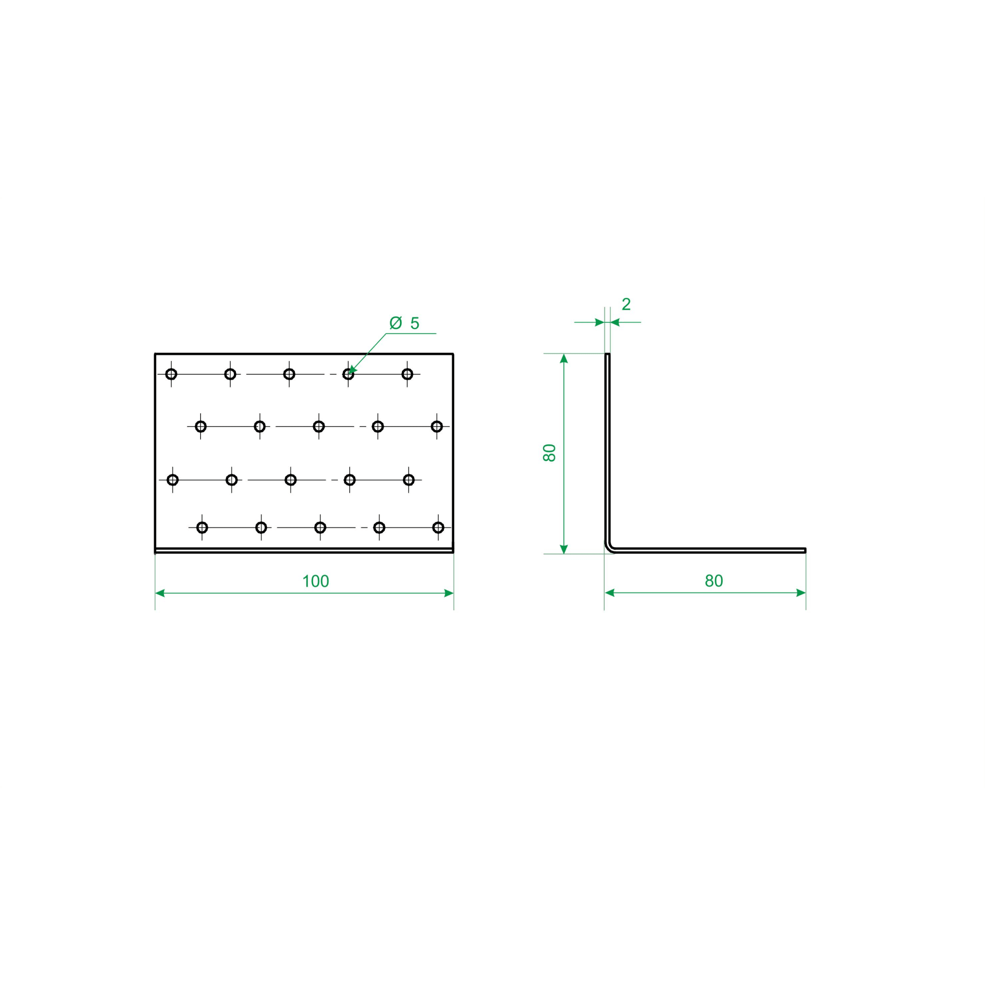 84857837 Угол крепежный равносторонний 100х80х80х2 Santreyd  - Вид №4