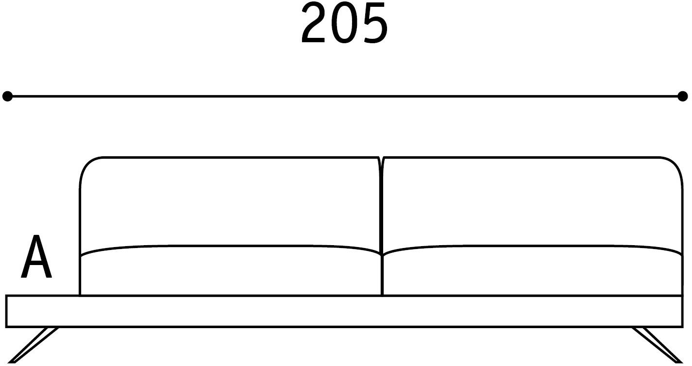 Febal Casa 3-х местный тканевый диван с подголовником Scena sun-id-1397588 - Вид №28