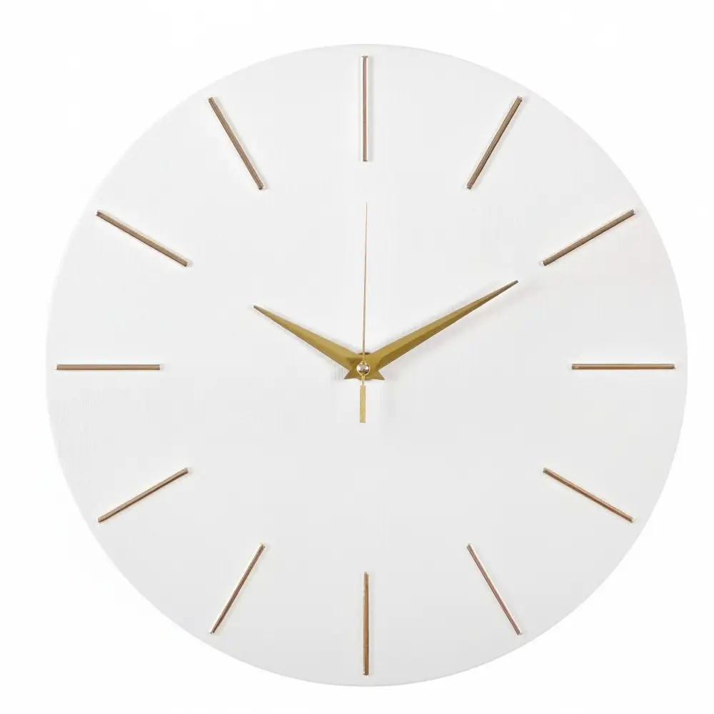 Часы настенные Rocksolid круглые МДФ цвет белый бесшумные ø30.5 см STLM-2177076