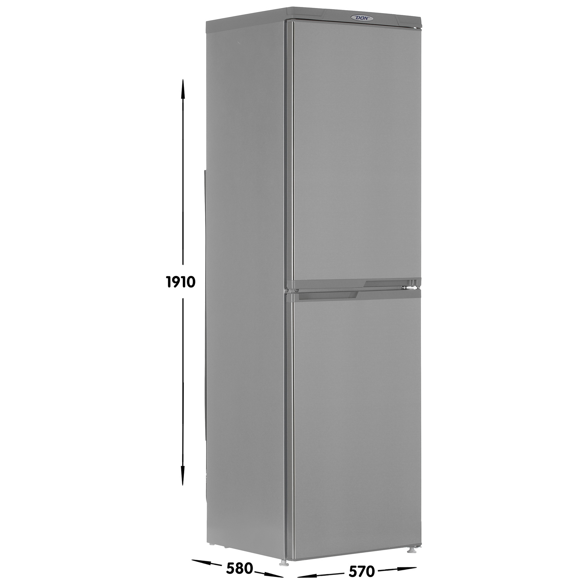 1393754 Холодильник с морозильником   DON R-296 NG серебристый STDN-0075179 - Вид №6