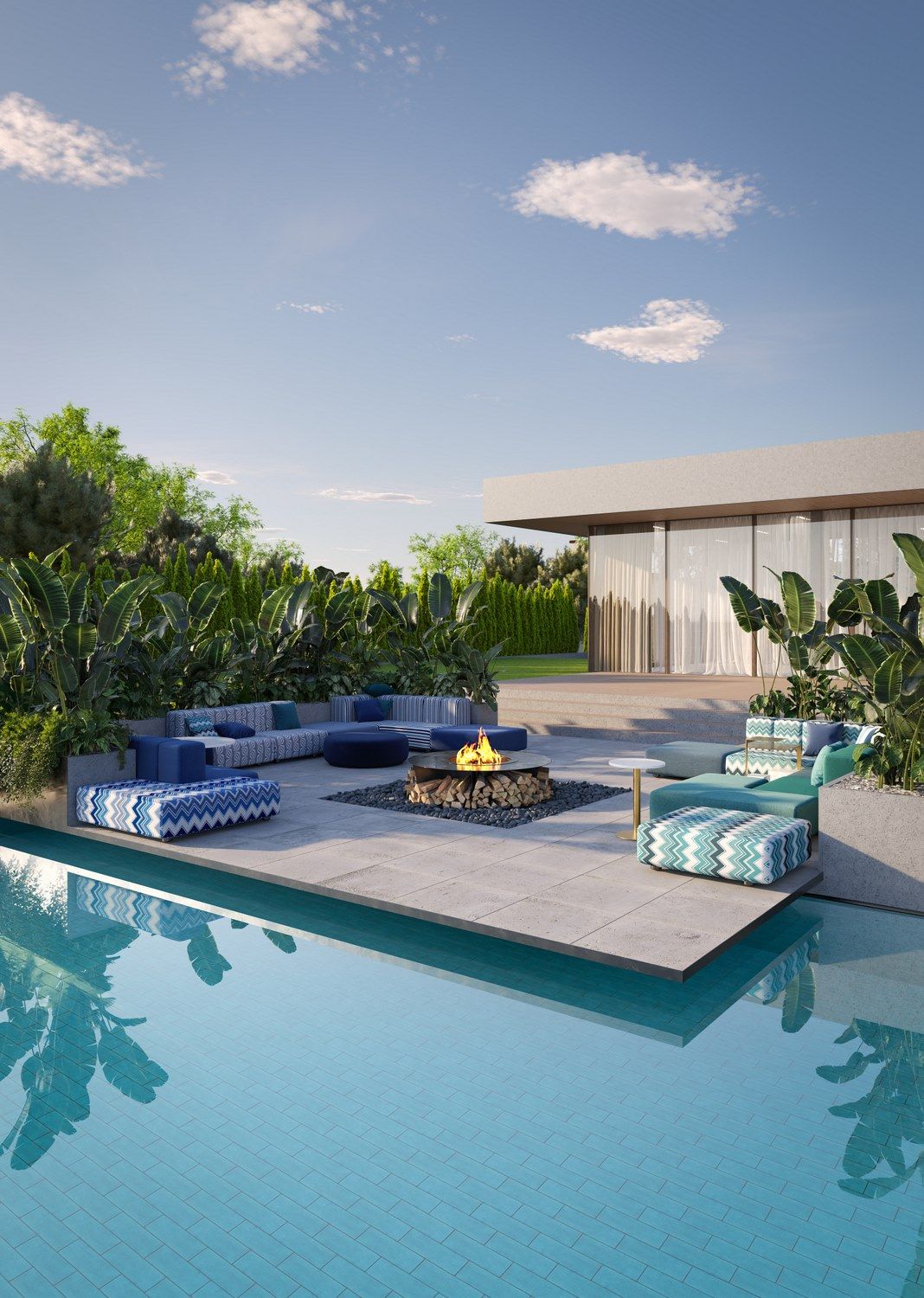 Ткань сад диван с полуостровом Formitalia июль ARCH-00133824 - Вид №1