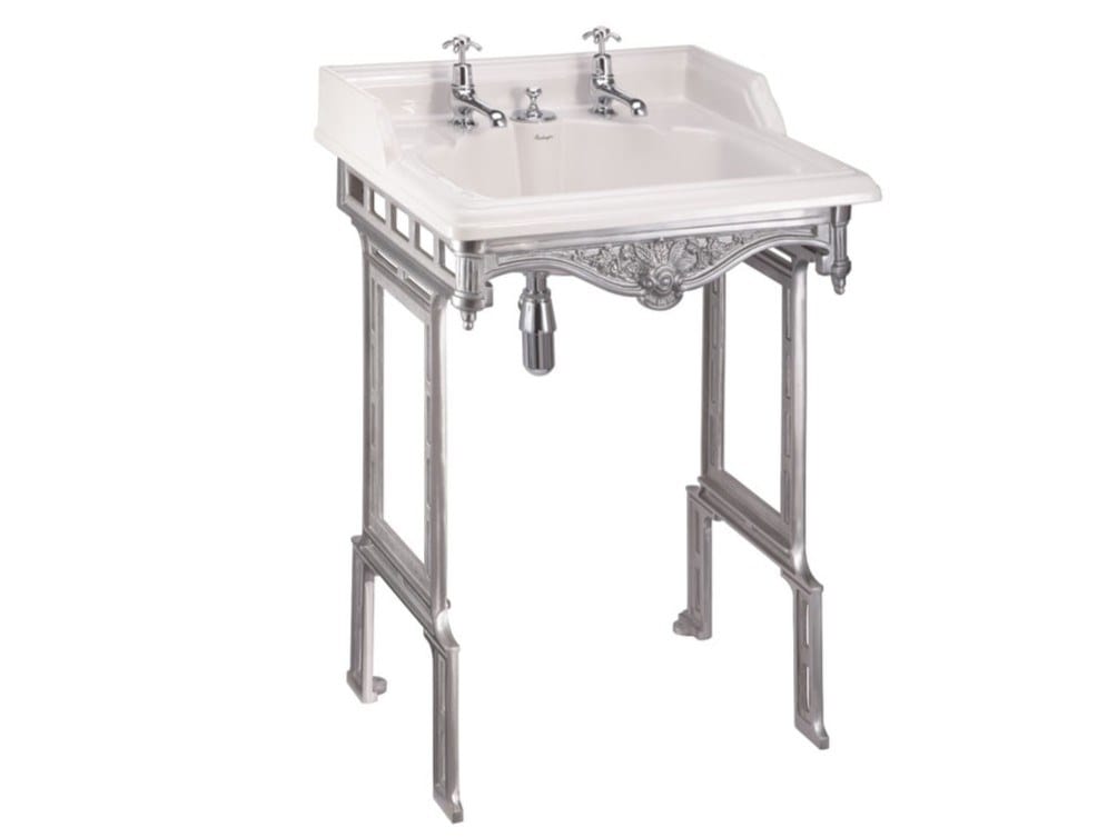 Прямоугольная консольная раковина из керамических материалов Burlington Классическая ARCH-00067963 - Вид №1