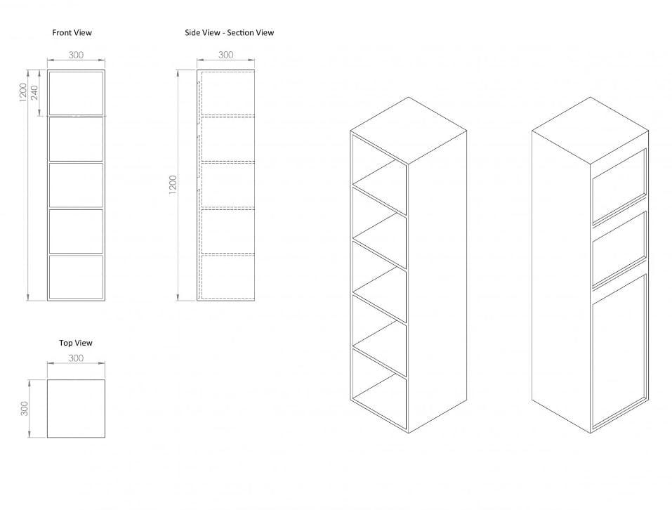 Настенный шкаф для ванной комнаты из смолы LUSSO Ethos ARCH-00096523 - Вид №4