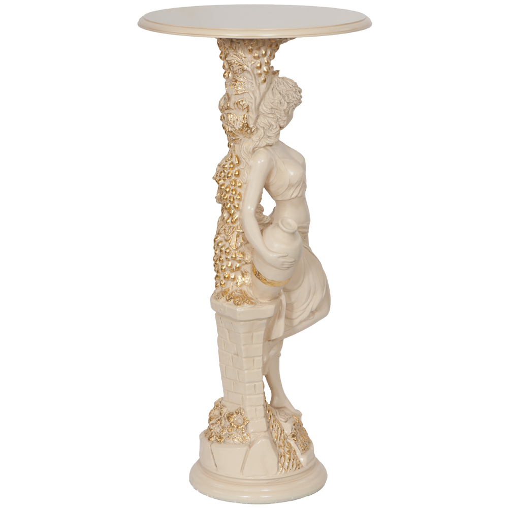 13055+11486 Подставка декоративная Девушка с кувшином Айвори BOGACHO  - Вид №14