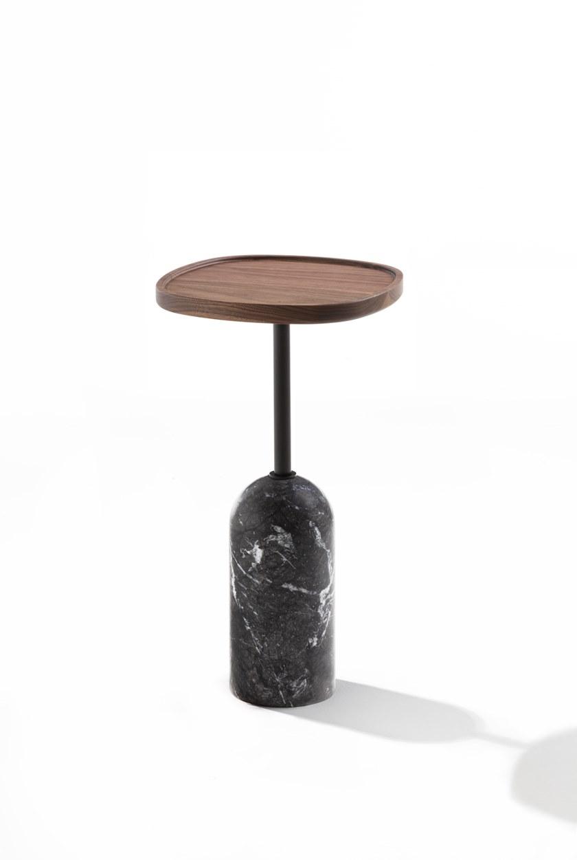 Porada Овальный журнальный столик из мрамора и столешница из ореха каналетта Twenty sun-id-1429439 - Вид №1