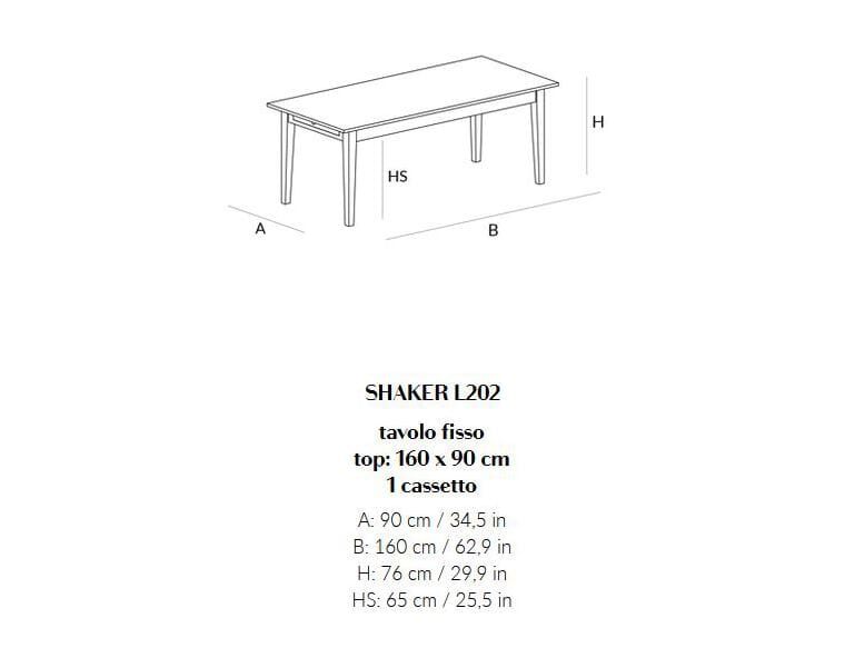 Прямоугольный обеденный стол из массива дерева Lando SHAKER ARCH-00099847 - Вид №2