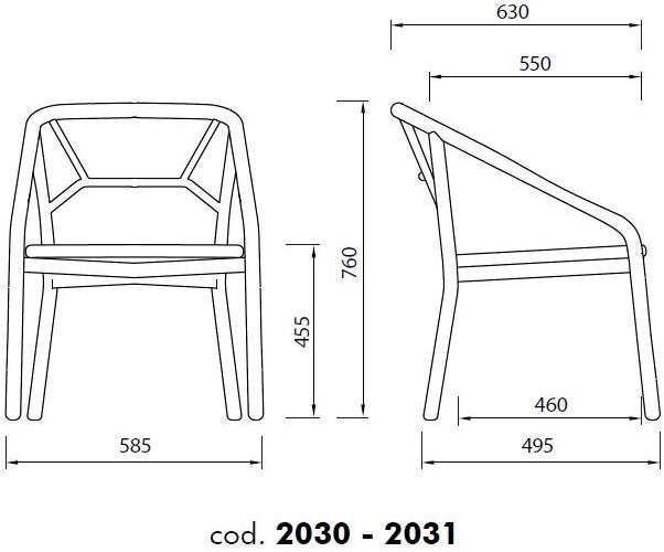 ALMA DESIGN Деревянный стул с подлокотниками Marnie sun-id-1397005 - Вид №2