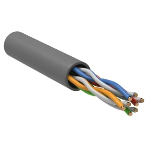 Кабель витая пара ITK U/UTP cat 5e 4 пары PVC цвет серый